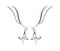 Silver Butterfly Shaped Earring EL-131